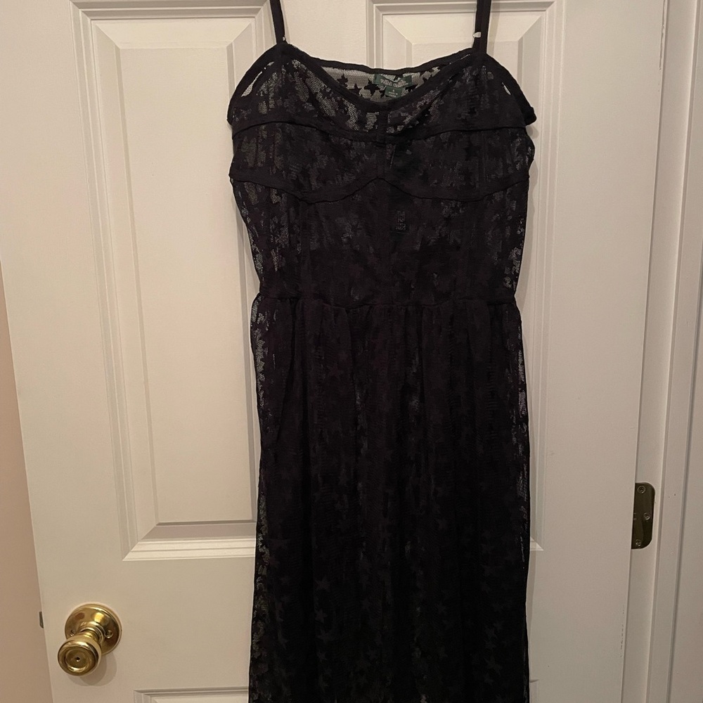 Women’s Wild Fable black bustier sheer mesh dress